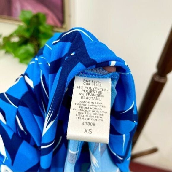 BCBGMaxAzria Blue Floral Halter Dress Size XS - Picture 7 of 7